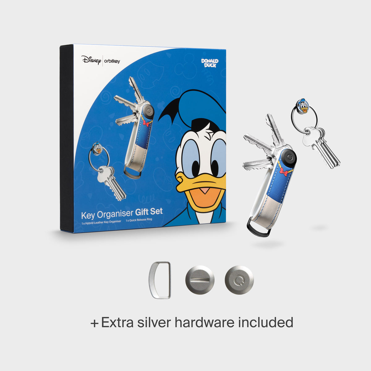 Disney | Orbitkey Donald Duck Hybrid Leather Key Organiser + Ring v2 K ...
